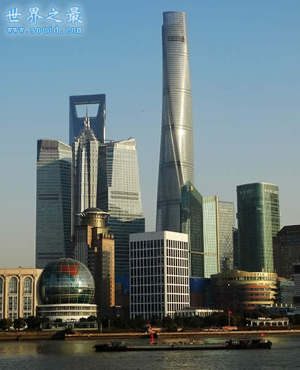 上海最高楼及排名，中心大厦(632米/118层)